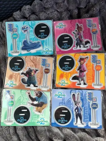 주토피아 아크릴 스탠드 6개 세트