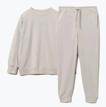 [ 정품 ] BAKUNE 맨투맨 남성용 상하의 세트 M Greige