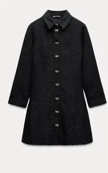 ZARA 구조적인 원단 미니 원피스