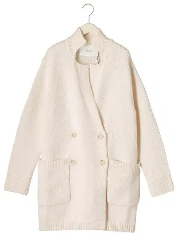 ADAWAS 아다와스 새상품 미들 게이지 니트 자켓 코트 울