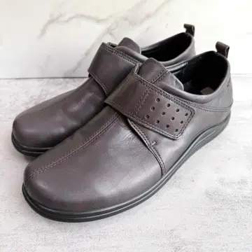 ecco 가죽 천연 가죽 컴포트 스니커즈 24cm 벨크로