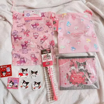 마이멜로디 & 쿠로미 캐릭터 굿즈 세트