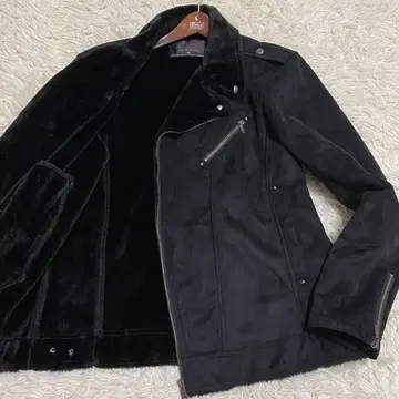 [ 새상품급 ] 루샤트 보아 안감 스웨이드 더블 라이더 자켓 4L