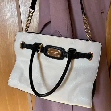 MICHAEL KORS 화이트 블랙 핸드백