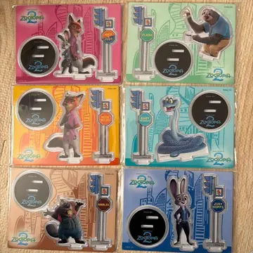 주토피아2 HAPPY 복권 G상 전 종류 아크릴 스탠드