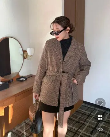 nugu canie 울 체크 자켓