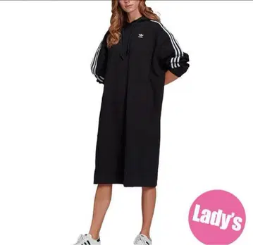 adidas 블랙 롱 후드티 M 원피스