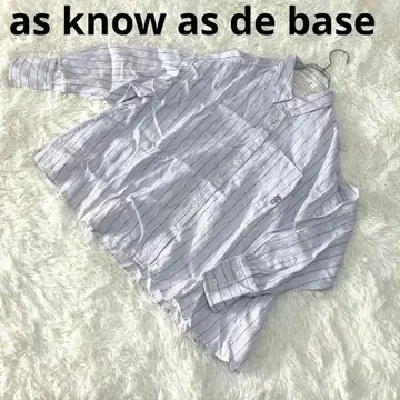 as know as de base(F) 긴팔 셔츠 스트라이프 원 포인트