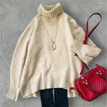 새상품급 B&Y 유나이티드 애로우즈 캐시미어 울 터틀 니트