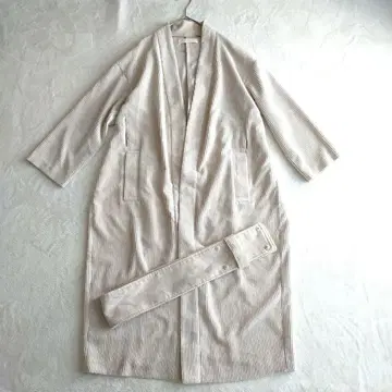 URBAN RESEARCH 리브 가운 코트 롱 벨트 포함 베이지 F