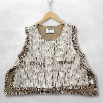 시안 도쿄 2024AW MIX 트위드 오픈 베스트 407268