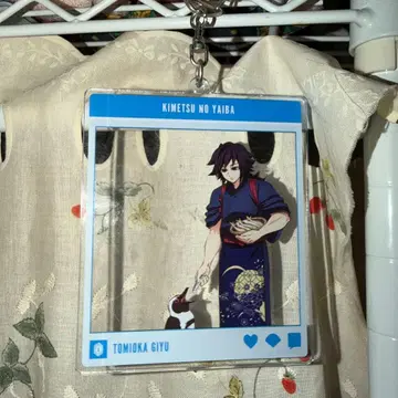 귀멸의 칼날 토부 동물공원 토미오카 기유 SNS풍 아크릴 키링