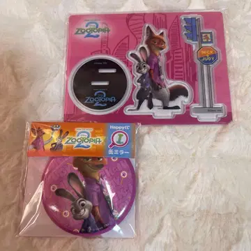 주토피아2 Happy 복권 캔 거울 아크릴 스탠드 주디 닉