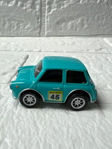 미니카 미니쿠퍼 레이스 사양 구형 자동차 블루 새상품급 레어 레트로 풀백