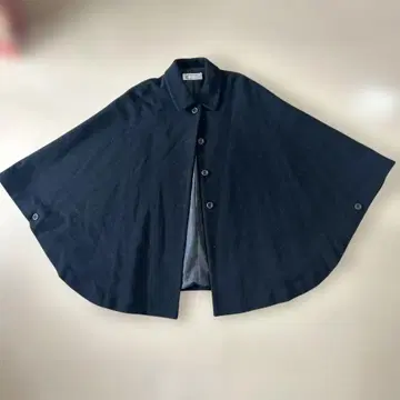 캐시미어 혼방 판초 케이프 코트