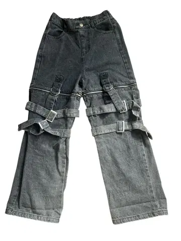 키즈 다크 그레이 데님