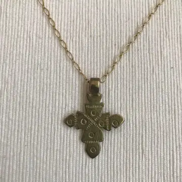 [ 새상품 ] 골드 계열 크로스형 펜던트 참