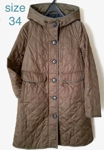 매킨토시 필로소피 후디드 퀼팅 코트 카키 34