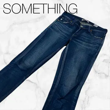 [ 썸씽 ] 하의 바지 팬츠 데님 청바지 인디고 블루 스트레이트 데님