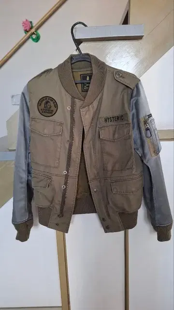 HYSTERIC 카키 그레이 블루종