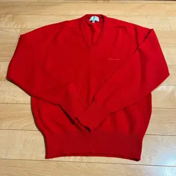 아쿠아스큐텀 캐시미어 V넥 스웨터 레드