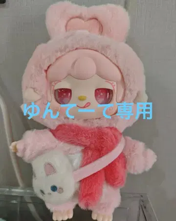 토끼 후드 부착 봉제 인형