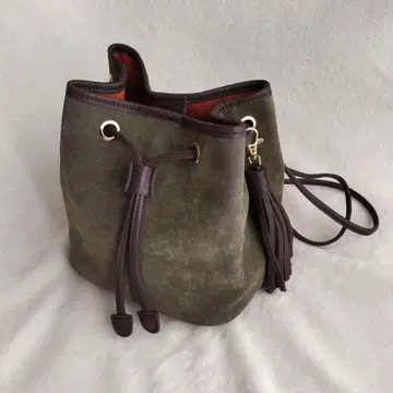 [페르케] 복조리형 미니 백 모스그린 x 오렌지 128