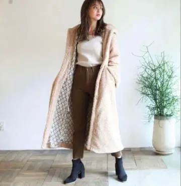 시루무린 아우터 코트 롱 푸들