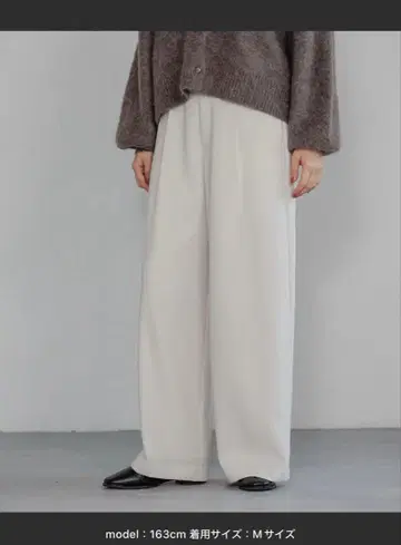 택 포함 새상품 Apart by 이지 스트레이트 팬츠 아이보리 M 사이즈