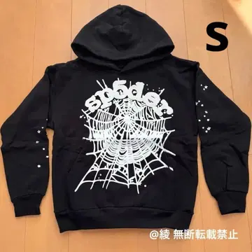sp5der 스파이더 후드티 S 블랙 정품