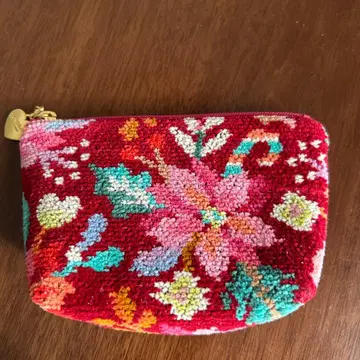 FEILER 빨간색 꽃무늬 파우치