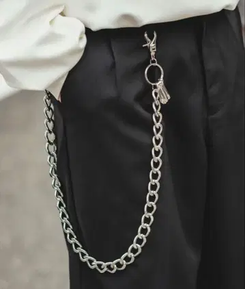 실버 지갑 체인 카라비너 클립 포함