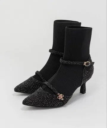 randa 펌프스 라이크 니트 도킹 부츠