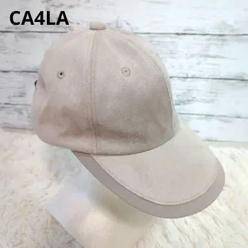 카시라 스웨이드 베이지 야구 모자 고급 조정 가능 프리 사이즈