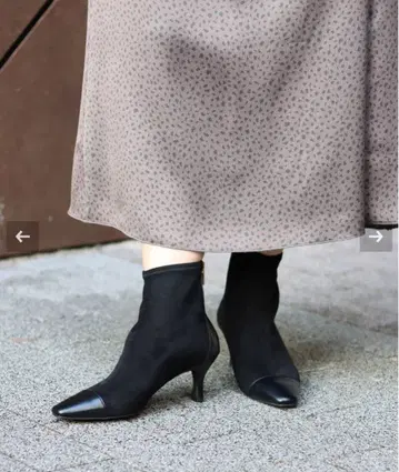 Le Talon 탈론 6cm 토캡 콤비 숏부츠 S