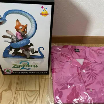 주토피아2 해피 복권 A상 포스터 피규어 알로하 셔츠 세트