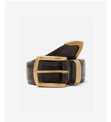 25AW NOAH Croc Embossed Metal Tip Belt