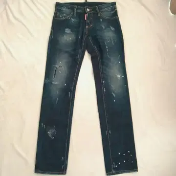 dsquared2 데미지 가공 다크 블루 데님 팬츠 여성용 S