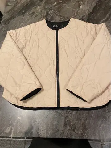 ZARA 퀼팅 자켓 베이지