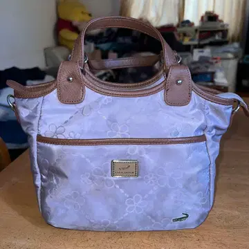 꽃무늬 연보라색 나일론 백 크로커다일 새상품급