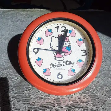 Hello Kitty 스트로베리 벽시계 레트로