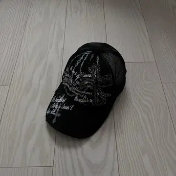 스컬 메쉬 캡 크로스