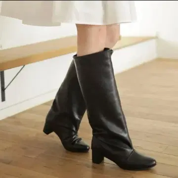 세스트 와이드 샤프트 미들 힐 롱 부츠 L 24cm