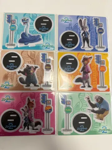 주토피아2 해피 복권 G상 아크릴 스탠드 컴플리트 세트