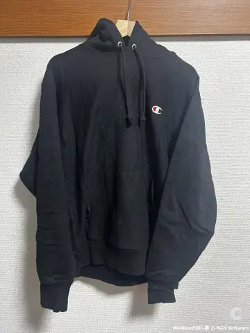 Champion 리버스 위브 블랙 후드티