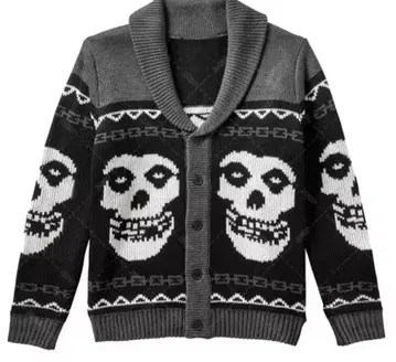 Misfits 미스피츠 펑크 코위찬 니트 그레이 스웨터 니트