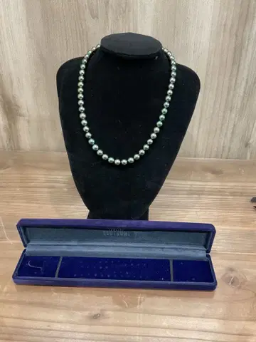 타히티안 펄 목걸이 그린 계열 4