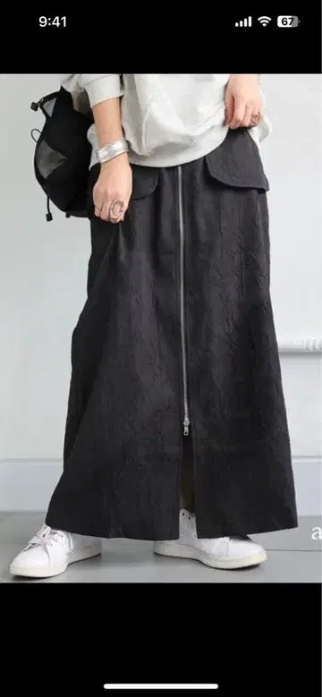 antiqua 지퍼 롱 스커트 H-595