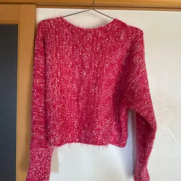 아틀리에 식스 네프 편직 핑크 긴팔 스웨터 미사용 새상품