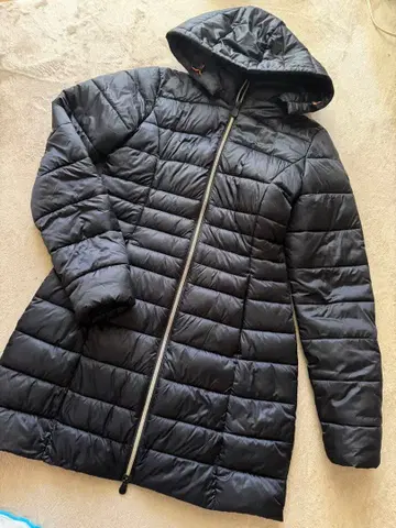 SAVE THE DUCK 블랙 후드 부착 다운 자켓